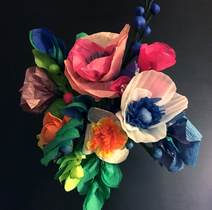 paper flower bouquet